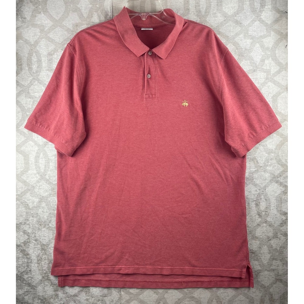 Brooks Brothers 346 Mens XL Salmon Pink Original Fit Cotton Pique Polo Shirt